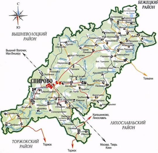 Карта Спировского района